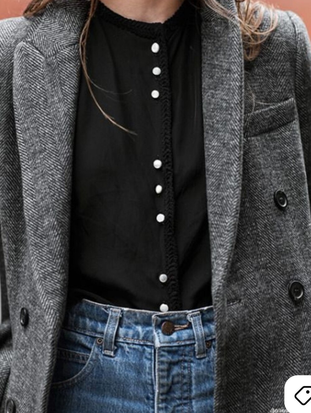 Express blazer sport jacket faux double breasted style